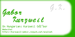 gabor kurzweil business card